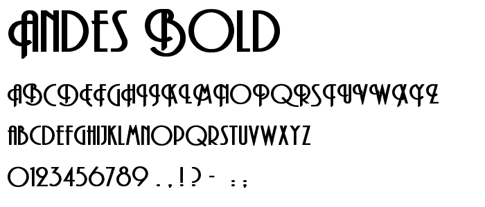 Andes Bold font